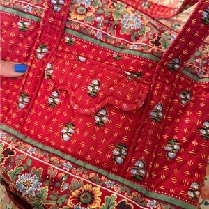 Y2K Vera Bradley Shoulder Bag Red Pattern Quilted Purse